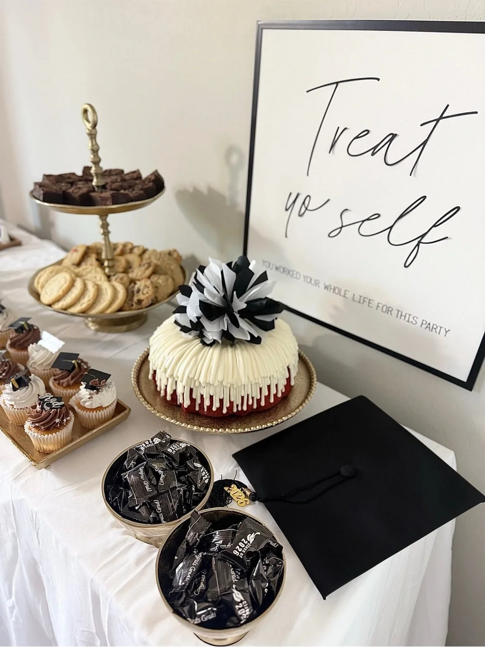 Treat Yo Self Custom Dessert Display Sign Decor for Wedding/Party